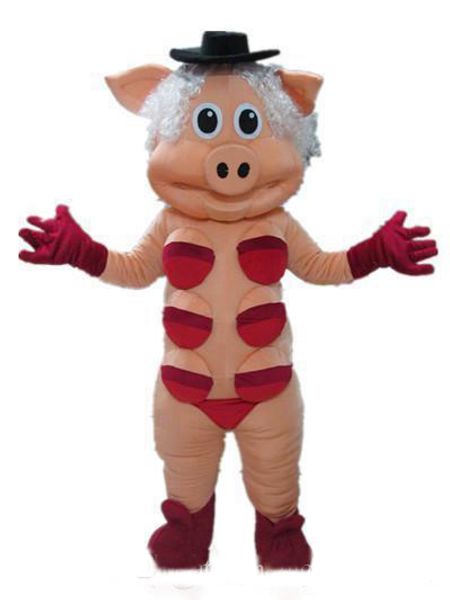 2019 factory good vision and good ventilation a pig mascot costume with black hat for to wear, Red;yellow
2019 factory good vision and good ventilation a pig mascot costume with black hat for to wear, Red;yellow