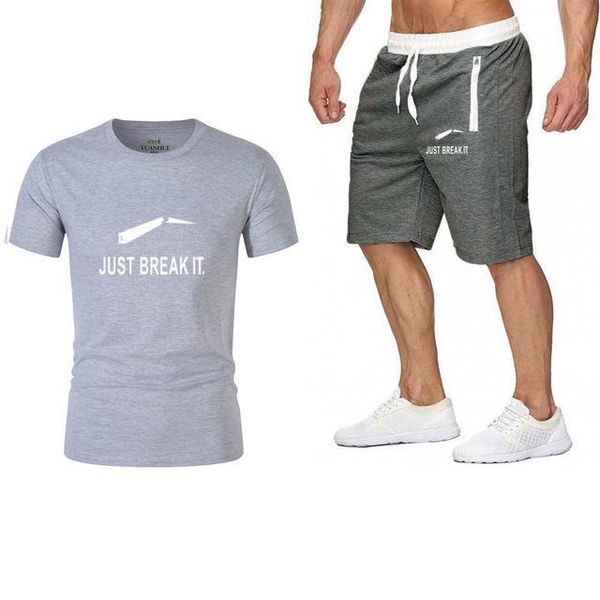 brand designer men tracksuit just break it sweatshirt +drawstring pants male fashion o-neck short sleeve tracksuit summer menwholesale, Gray
brand designer men tracksuit just break it sweatshirt +drawstring pants male fashion o-neck short sleeve tracksuit summer menwholesale, Gray