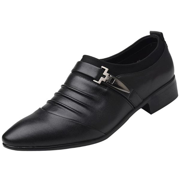 new british men's slip on split leather pointed toe men dress shoes business wedding oxfords formal shoes for male 2019 38-47, Black
new british men's slip on split leather pointed toe men dress shoes business wedding oxfords formal shoes for male 2019 38-47, Black