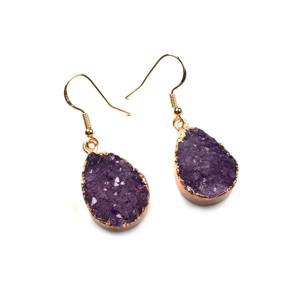 2019 new women nature stone earrings stud jewelry purple handmade long irregular shape crystal cluster stone earring, Silver
2019 new women nature stone earrings stud jewelry purple handmade long irregular shape crystal cluster stone earring, Silver