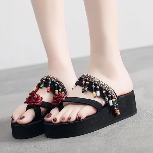 new spring summer bohemian women's slippers sandals women's national wind colored stone thick bottom sandals beach shoes xx16, Black
new spring summer bohemian women's slippers sandals women's national wind colored stone thick bottom sandals beach shoes xx16, Black