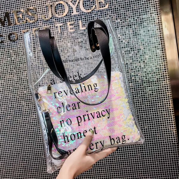 women bag fashion transparent shoulder sequins messenger handbag beach ladies hand bags torebka damska shopper bolsos mujer
women bag fashion transparent shoulder sequins messenger handbag beach ladies hand bags torebka damska shopper bolsos mujer