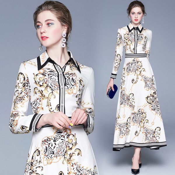2020 new baroque print button shirt dress women long sleeve lapel neck party prom ladies runway designer dress casual office printed dresses, Black;gray
2020 new baroque print button shirt dress women long sleeve lapel neck party prom ladies runway designer dress casual office printed dresses, Black;gray