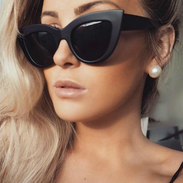 cat women 2020 eye new sunglasses matt black brand designer cateye sun glasses for female goggles uv400, White;black
cat women 2020 eye new sunglasses matt black brand designer cateye sun glasses for female goggles uv400, White;black