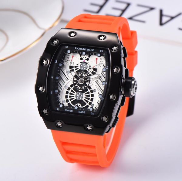 men's watches fashion brand rm luxury automatic date quartz watch designer famous chronograph sports men's clock, Slivery;brown
men's watches fashion brand rm luxury automatic date quartz watch designer famous chronograph sports men's clock, Slivery;brown