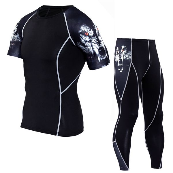 men's compression running t-shirt + pants set men's gym fitness training sports tights quick-drying bodybuilding set hombre, Black;blue
men's compression running t-shirt + pants set men's gym fitness training sports tights quick-drying bodybuilding set hombre, Black;blue