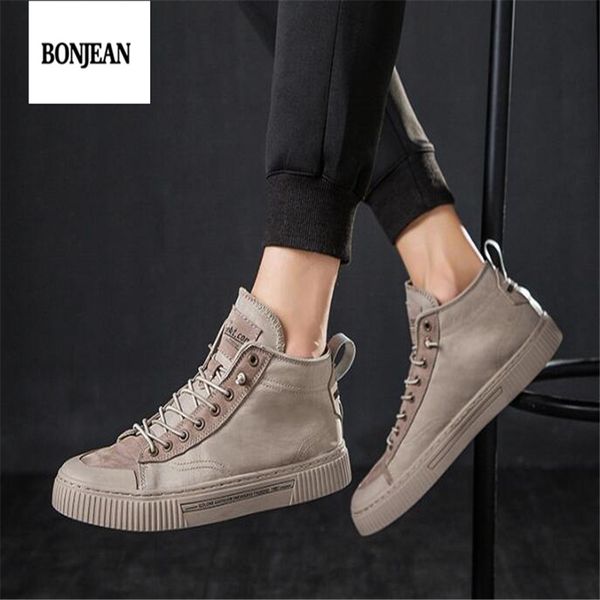 2019 high-canvas shoes men's shoes quality pigskin breathable sports casual men's wild tide boots sh, Black
2019 high-canvas shoes men's shoes quality pigskin breathable sports casual men's wild tide boots sh, Black