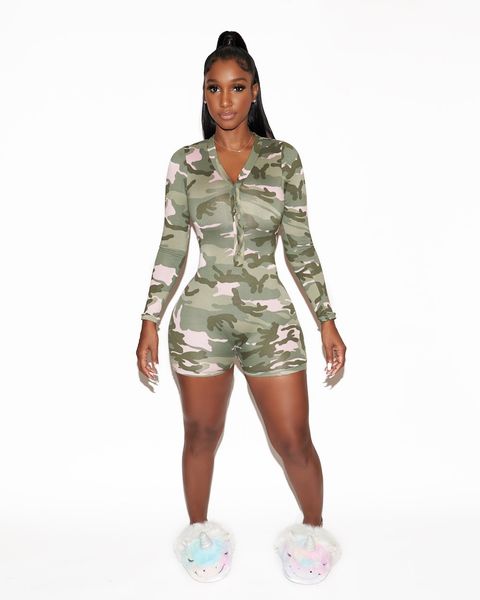 button up long sleeve playsuit spring new arrival deep v neck casual romper women camouflage printed party overall ml7169, Black;white
button up long sleeve playsuit spring new arrival deep v neck casual romper women camouflage printed party overall ml7169, Black;white