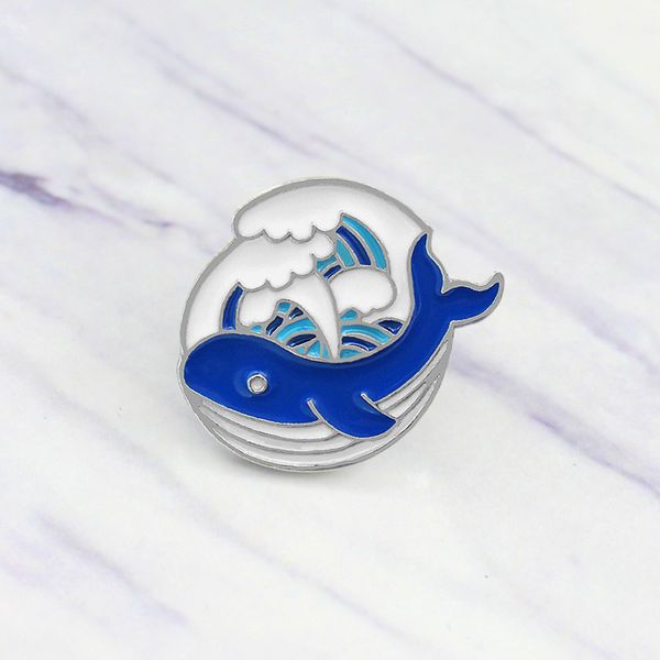 whale water spray blue sea cute cartoon gift for kids girl personality special brooch ornament lapel badge, Gray
whale water spray blue sea cute cartoon gift for kids girl personality special brooch ornament lapel badge, Gray