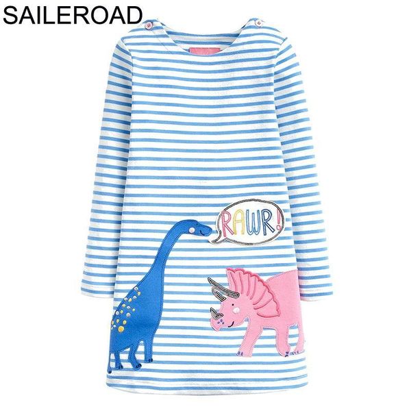 saileroad dinosaur dress girl clothing animal appliques cotton girls dresses for kids clothes long sleeve princess dress unicorn 210225, Red;yellow 
saileroad dinosaur dress girl clothing animal appliques cotton girls dresses for kids clothes long sleeve princess dress unicorn 210225, Red;yellow