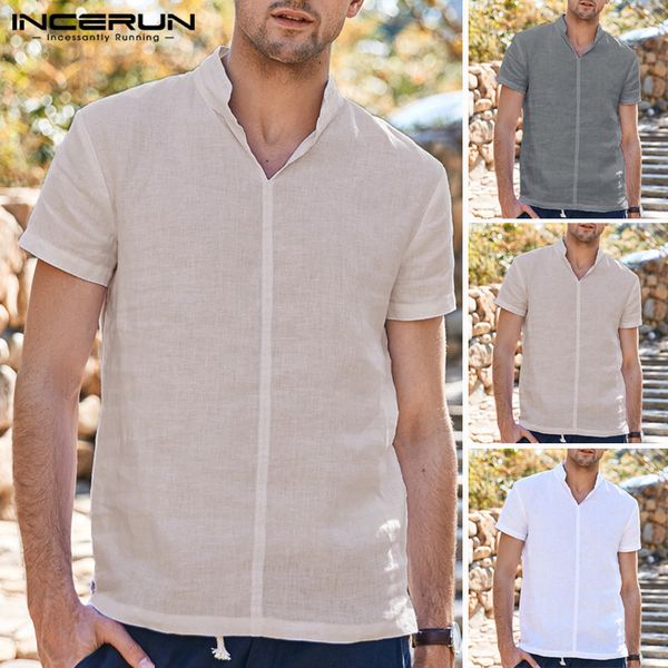 camisa hombre big 5xl retro men casual shirts social tee short sleeve v neck solid male dress shirts loose male, White;black
camisa hombre big 5xl retro men casual shirts social tee short sleeve v neck solid male dress shirts loose male, White;black