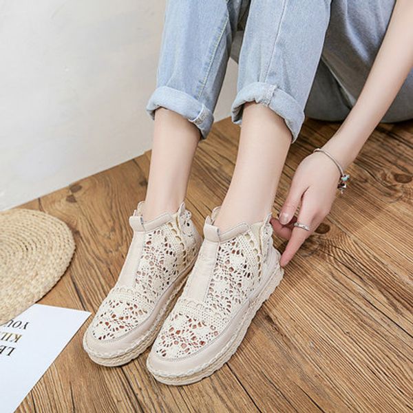2020 summer new retro soft bottom lace baotou sandals female fairy wind ins wild short boots hollow cloth shoes, Black
2020 summer new retro soft bottom lace baotou sandals female fairy wind ins wild short boots hollow cloth shoes, Black