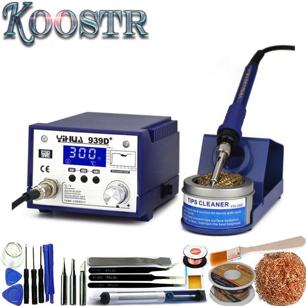 yihua 939d+ soldering stations high power thermostat smart soldering station 75w adjustable temperature 110v 220v rework station
yihua 939d+ soldering stations high power thermostat smart soldering station 75w adjustable temperature 110v 220v rework station