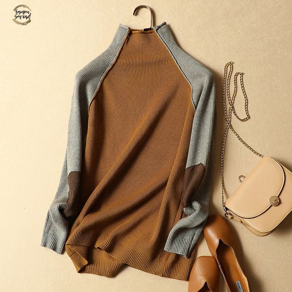 loose turtleneck women pullovers female patchwork loose thicken sweaters winter knitted pull female coat 0.47, White;black
loose turtleneck women pullovers female patchwork loose thicken sweaters winter knitted pull female coat 0.47, White;black