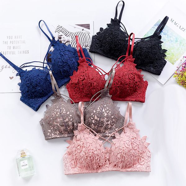 lingerie women lace floral embroidery bra underwear fashion seamless push up bras wireless adjusted bralette, Red;black
lingerie women lace floral embroidery bra underwear fashion seamless push up bras wireless adjusted bralette, Red;black