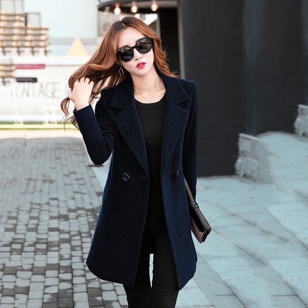 winter slim large size womens woolen jackets 2019 new casual medium long solid color long sleeve women woolen jacket m-4xl nuw01, Black
winter slim large size womens woolen jackets 2019 new casual medium long solid color long sleeve women woolen jacket m-4xl nuw01, Black
