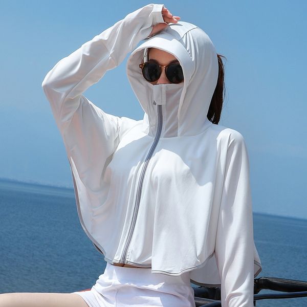2019 summer bicycle driving uv-proof women's shawl beach bicycle sunscreen clothes sunscreen clothes coat, White;black
2019 summer bicycle driving uv-proof women's shawl beach bicycle sunscreen clothes sunscreen clothes coat, White;black