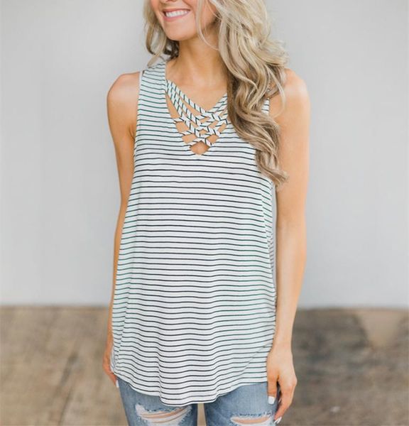 striped vest summer women tank hollow out v-neck tanks women sleeveless tee shirts 2020 summer new tank lady tees, White
striped vest summer women tank hollow out v-neck tanks women sleeveless tee shirts 2020 summer new tank lady tees, White