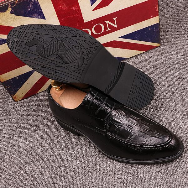 2019 new men business oxford genuine leather dress shoes crocodile pattern flats male casual shoes breathable formal dress, Black
2019 new men business oxford genuine leather dress shoes crocodile pattern flats male casual shoes breathable formal dress, Black