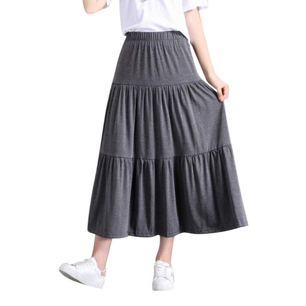 women's summer skirt high waist solid color casual skirt joker beach skirts bohemian style faldas mujer moda30, Black
women's summer skirt high waist solid color casual skirt joker beach skirts bohemian style faldas mujer moda30, Black