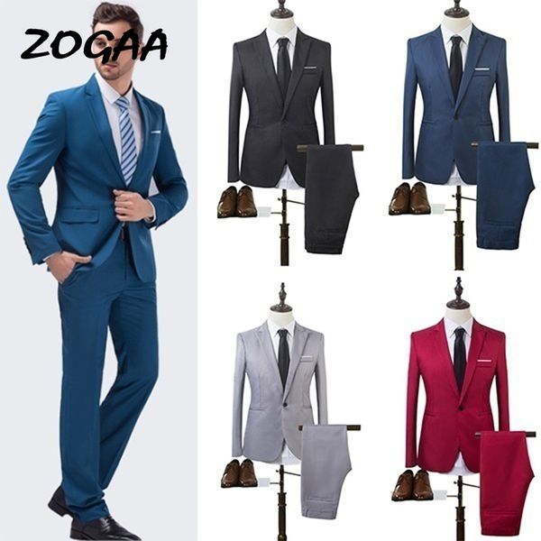 men's suits & blazers zogaa 2021 men fashion slim male business casual groomsman 2pcs wedding suit jacket pants trousers sets, White;black
men's suits & blazers zogaa 2021 men fashion slim male business casual groomsman 2pcs wedding suit jacket pants trousers sets, White;black
