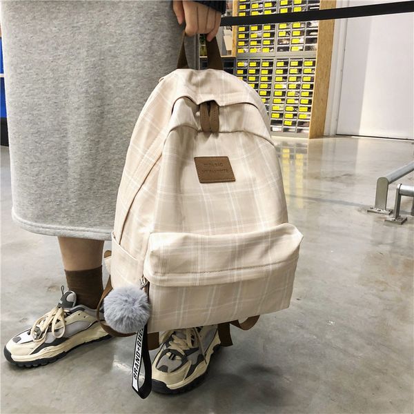 new cotton women backpack female plaid school bag for teenage girls travel backpacks hair ball book mochilas
new cotton women backpack female plaid school bag for teenage girls travel backpacks hair ball book mochilas