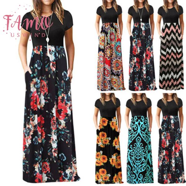 vintage floral print boho dress women long maxi dress evening party beach summer dress vestidos short sleeve split dresses, Black;gray
vintage floral print boho dress women long maxi dress evening party beach summer dress vestidos short sleeve split dresses, Black;gray