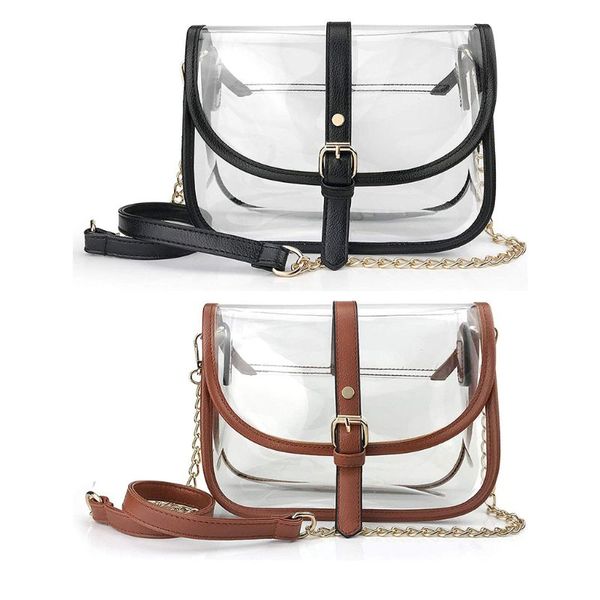 women girl small transparent chain pvc shoulder messenger crossbody bag satchel tote purse
women girl small transparent chain pvc shoulder messenger crossbody bag satchel tote purse