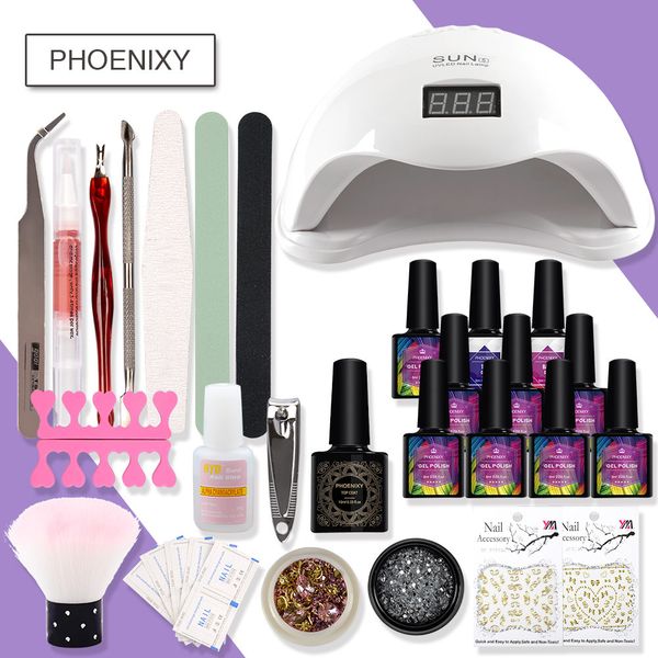 gel nail polish set matte coat 48w uv dryer lamp for nail kit 8ml gel polish tools for manicure varnish set nails
gel nail polish set matte coat 48w uv dryer lamp for nail kit 8ml gel polish tools for manicure varnish set nails