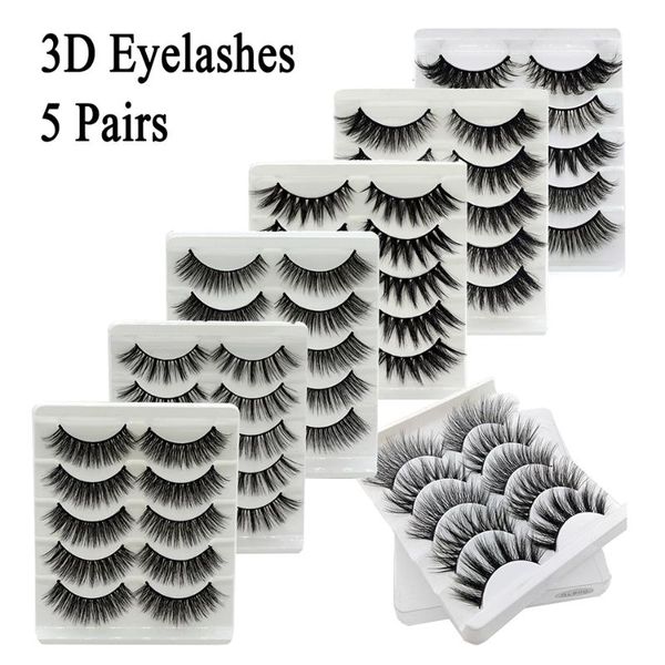 false eyelashes 5pairs 3d mink lashes natural handmade volume soft eye lashe fake eyelash extension makeup make up tools
false eyelashes 5pairs 3d mink lashes natural handmade volume soft eye lashe fake eyelash extension makeup make up tools