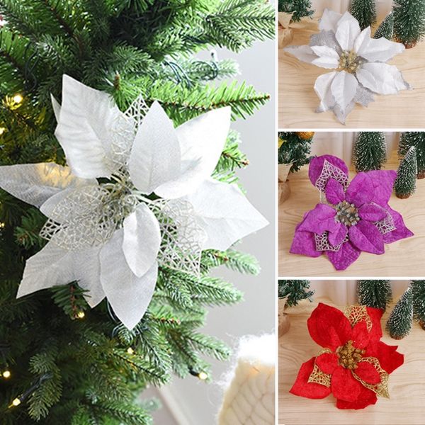 artificial flowers engraved gold poinsettia wreath christmas tree decor red/ purple/ white
artificial flowers engraved gold poinsettia wreath christmas tree decor red/ purple/ white