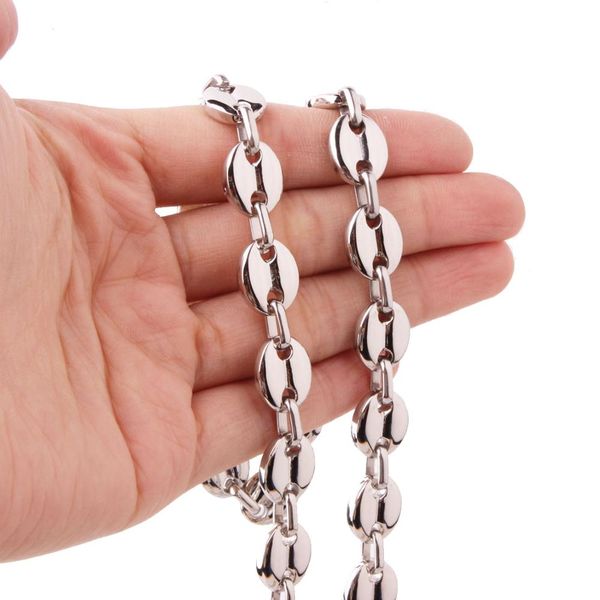 11mm 316l stainless steel mens unisexs silver coffee beans link chain necklace or bracelet 7-40inch christmas gift
11mm 316l stainless steel mens unisexs silver coffee beans link chain necklace or bracelet 7-40inch christmas gift