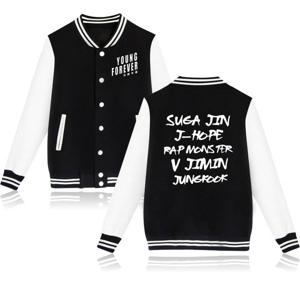 bts young forever kpop fashion baseball jacket men women sport hip hop style hoodies sweatshirt casual long sleeve jackets coats, Black;brown
bts young forever kpop fashion baseball jacket men women sport hip hop style hoodies sweatshirt casual long sleeve jackets coats, Black;brown