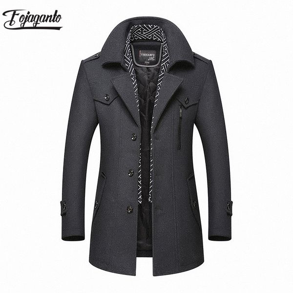 fojaganto men winter wool coat 2019 new men's casual style solid color wool blends woolen pea coat male trench overcoat, Black
fojaganto men winter wool coat 2019 new men's casual style solid color wool blends woolen pea coat male trench overcoat, Black