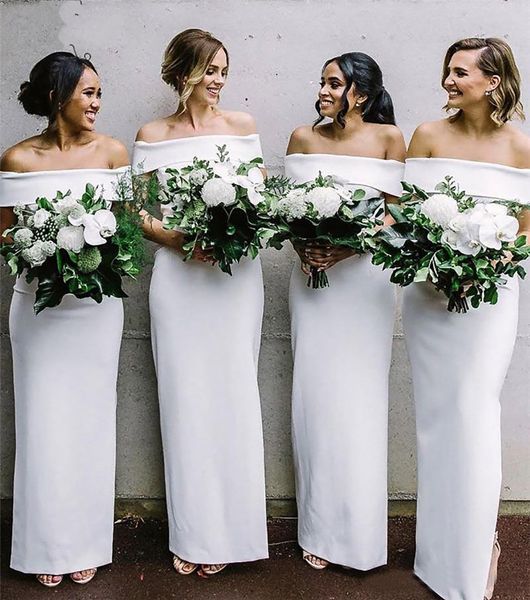 modest off shoulder sheath bridesmaid dresses floor length plus size maid of honor dress simple boho wedding guest prom gowns bd9005, White;pink
modest off shoulder sheath bridesmaid dresses floor length plus size maid of honor dress simple boho wedding guest prom gowns bd9005, White;pink