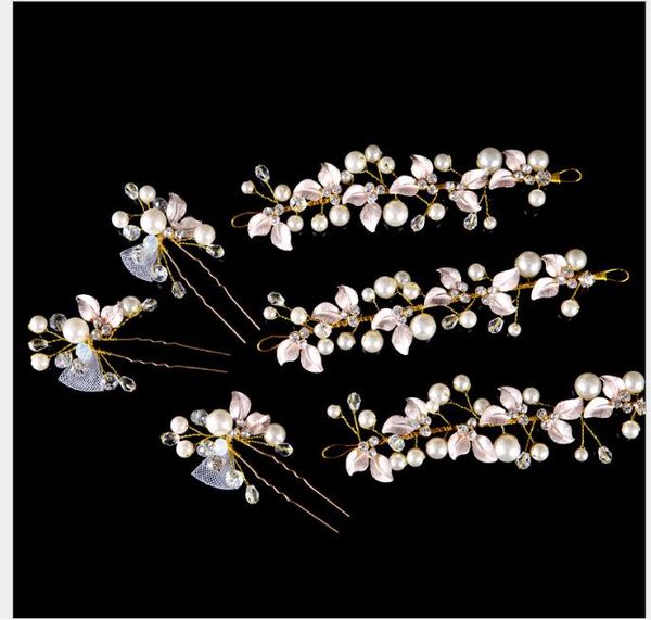 bride's pearl hair hairpin, film studio and making-up wedding garment headdress accessories, Slivery;golden
bride's pearl hair hairpin, film studio and making-up wedding garment headdress accessories, Slivery;golden