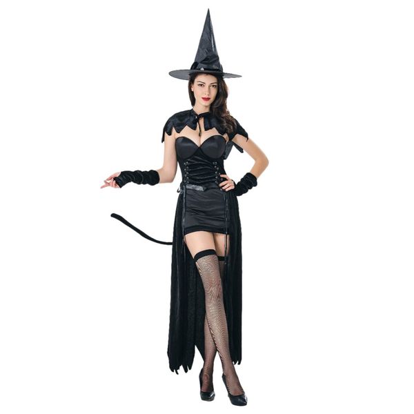 devil witch costume hat shawl gloves halloween party clothes gothic witch costumes carnival black devil fancy dress, Black;red
devil witch costume hat shawl gloves halloween party clothes gothic witch costumes carnival black devil fancy dress, Black;red