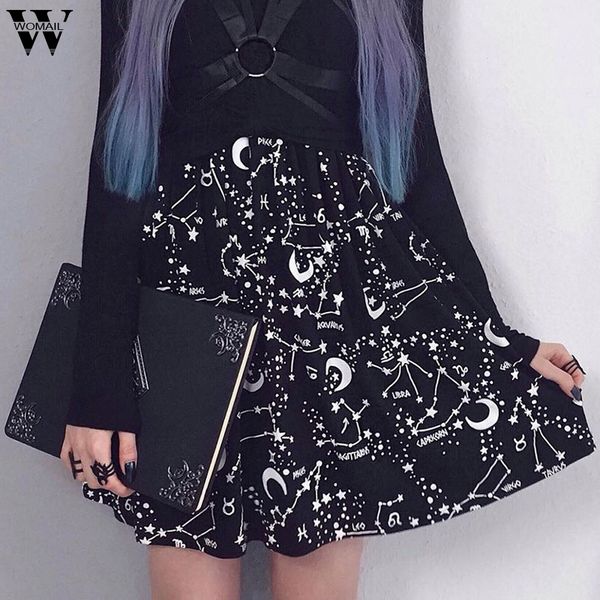womail women skirt summer fashion gothic punk black starry sky moon print party mini skirts for women casual 2019 m523
womail women skirt summer fashion gothic punk black starry sky moon print party mini skirts for women casual 2019 m523