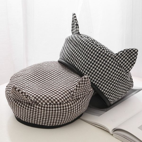autumn winter berets cat ears painter hat beret fashion winter hats for women suede french hat houndstooth pumpkin caps, Blue;gray
autumn winter berets cat ears painter hat beret fashion winter hats for women suede french hat houndstooth pumpkin caps, Blue;gray
