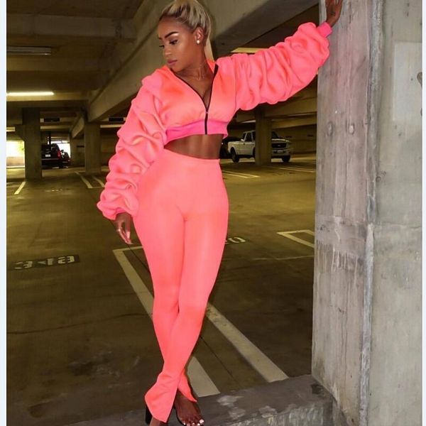 new two color fashion lady outfit loose ruffles puff sleeve crop and slit skinny pants 2 piece set tide club outfit mn5096, White
new two color fashion lady outfit loose ruffles puff sleeve crop and slit skinny pants 2 piece set tide club outfit mn5096, White
