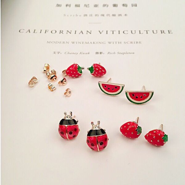2020 limited spike brinco aretes e924 han edition hit the new earrings female fruit strawberry watermelon earring beetles drip, Silver
2020 limited spike brinco aretes e924 han edition hit the new earrings female fruit strawberry watermelon earring beetles drip, Silver