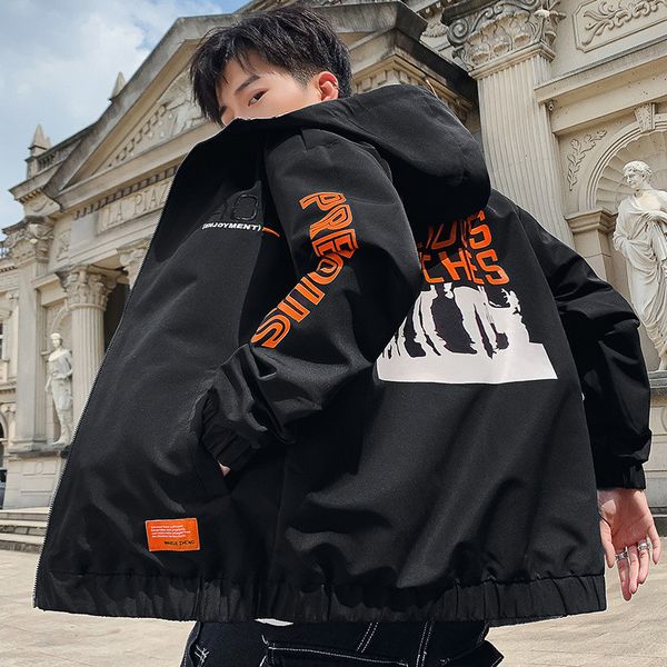 men's jackets ymwmhu men jacket 2021 autumn hooded letter printed male casual street hip hop loose outerwear clothes, Black;brown
men's jackets ymwmhu men jacket 2021 autumn hooded letter printed male casual street hip hop loose outerwear clothes, Black;brown