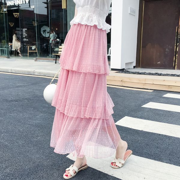 new summer women long tulle pleated skirt casual streetwear ruffles female mesh skirts high waist party maxi skirts, Black
new summer women long tulle pleated skirt casual streetwear ruffles female mesh skirts high waist party maxi skirts, Black