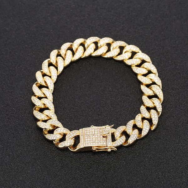 gold bracelet hip hop cuban link chain luxury designer jewelry mens bracelets diamond bling love bangle fashion charm hiphop rapper new 12mm, Black
gold bracelet hip hop cuban link chain luxury designer jewelry mens bracelets diamond bling love bangle fashion charm hiphop rapper new 12mm, Black