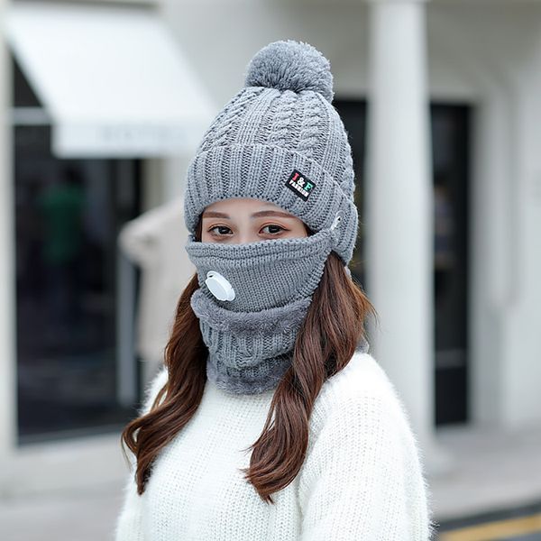3pcs winter windproof warm hat winter mask women knitted hat warm pom pom beanie cap with neck & mouth cover, Blue;gray
3pcs winter windproof warm hat winter mask women knitted hat warm pom pom beanie cap with neck & mouth cover, Blue;gray