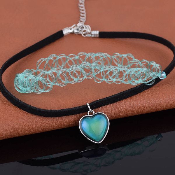 heart love choker neckalce jewelry mood heart choker temperature change color feeling emotional color start gift creative magic, Golden;silver
heart love choker neckalce jewelry mood heart choker temperature change color feeling emotional color start gift creative magic, Golden;silver