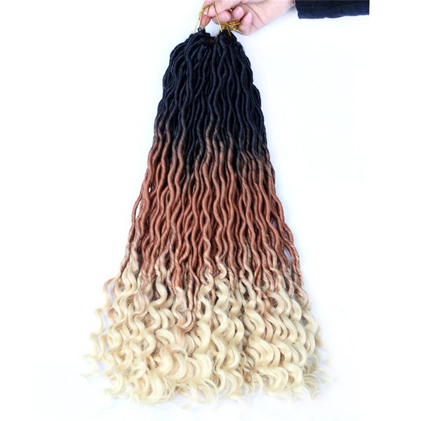 shanghair 18 inches wavy faux locs crochet hair with curly ends natural heat resistant 70g/pcs, Black
shanghair 18 inches wavy faux locs crochet hair with curly ends natural heat resistant 70g/pcs, Black