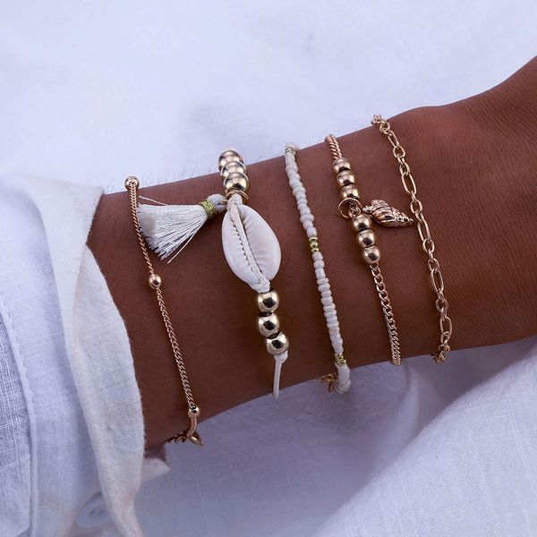 gold beads shell tassel charm bracelet set for women ladies chain bracelets jewelry accessories gifts, Golden;silver
gold beads shell tassel charm bracelet set for women ladies chain bracelets jewelry accessories gifts, Golden;silver