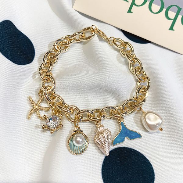 oceans of europe and america fashion bracelet personality paragraph versatile shell pendant bracelets locke pearl fishtail diamo, Silver
oceans of europe and america fashion bracelet personality paragraph versatile shell pendant bracelets locke pearl fishtail diamo, Silver