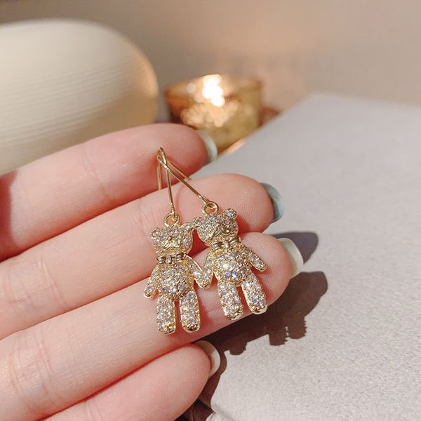 s1368 fashion jewelry cute diamond bear earrings lady elegant dangle earrings, Silver
s1368 fashion jewelry cute diamond bear earrings lady elegant dangle earrings, Silver